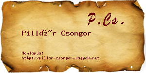 Pillár Csongor névjegykártya